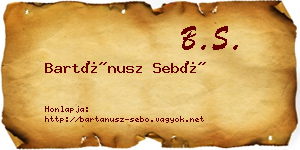 Bartánusz Sebő névjegykártya